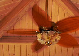 Custom Woodwork With Ceiling Fan